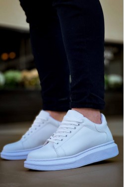 KB-X500 Erkek Günlük Bağcıklı Cilt Spor Sneaker Ayakkabı CBT - Beyaz KB-X500 Erkek Günlük Bağcıklı Cilt Spor Sneaker Ayakkabı CBT - Beyaz