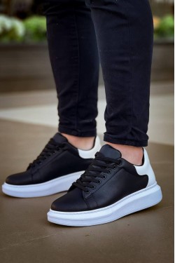 KB-X500 Erkek Günlük Bağcıklı Cilt Spor Sneaker Ayakkabı CBT - Siyah/Beyaz KB-X500 Erkek Günlük Bağcıklı Cilt Spor Sneaker Ayakkabı CBT - Siyah/Beyaz