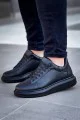 KB-X500 Erkek Günlük Bağcıklı Cilt Spor Sneaker Ayakkabı CST - Siyah KB-X500 Erkek Günlük Bağcıklı Cilt Spor Sneaker Ayakkabı CST - Siyah