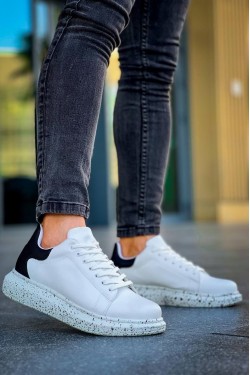 KB-X500 Erkek Günlük Bağcıklı Special Baskılı Cilt Spor Sneaker Ayakkabı CBT - Beyaz/Siyah KB-X500 Erkek Günlük Bağcıklı Special Baskılı Cilt Spor Sneaker Ayakkabı CBT - Beyaz/Siyah