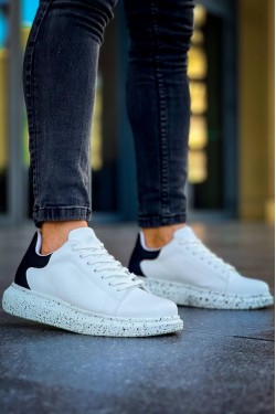 KB-X500 Erkek Günlük Bağcıklı Special Baskılı Cilt Spor Sneaker Ayakkabı CBT - Beyaz/Siyah KB-X500 Erkek Günlük Bağcıklı Special Baskılı Cilt Spor Sneaker Ayakkabı CBT - Beyaz/Siyah
