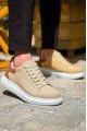 KB-X500 Erkek Günlük Bağcıklı Süet Spor Sneaker Ayakkabı SBT - Bej/Taba