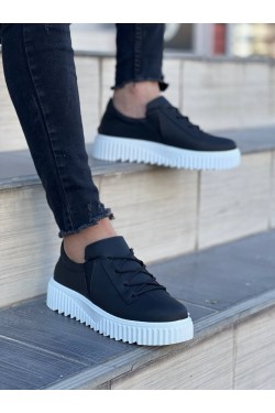 KB-X502 Erkek Günlük Bağcıklı Cilt Spor Sneaker Ayakkabı CBT - Siyah KB-X502 Erkek Günlük Bağcıklı Cilt Spor Sneaker Ayakkabı CBT - Siyah
