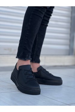 KB-X502 Erkek Günlük Bağcıklı Cilt Spor Sneaker Ayakkabı CST - Siyah KB-X502 Erkek Günlük Bağcıklı Cilt Spor Sneaker Ayakkabı CST - Siyah
