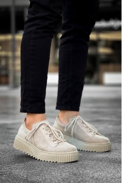 KB-X502 Erkek Günlük Bağcıklı Süet Spor Sneaker Ayakkabı SBT - Bej KB-X502 Erkek Günlük Bağcıklı Süet Spor Sneaker Ayakkabı SBT - Bej