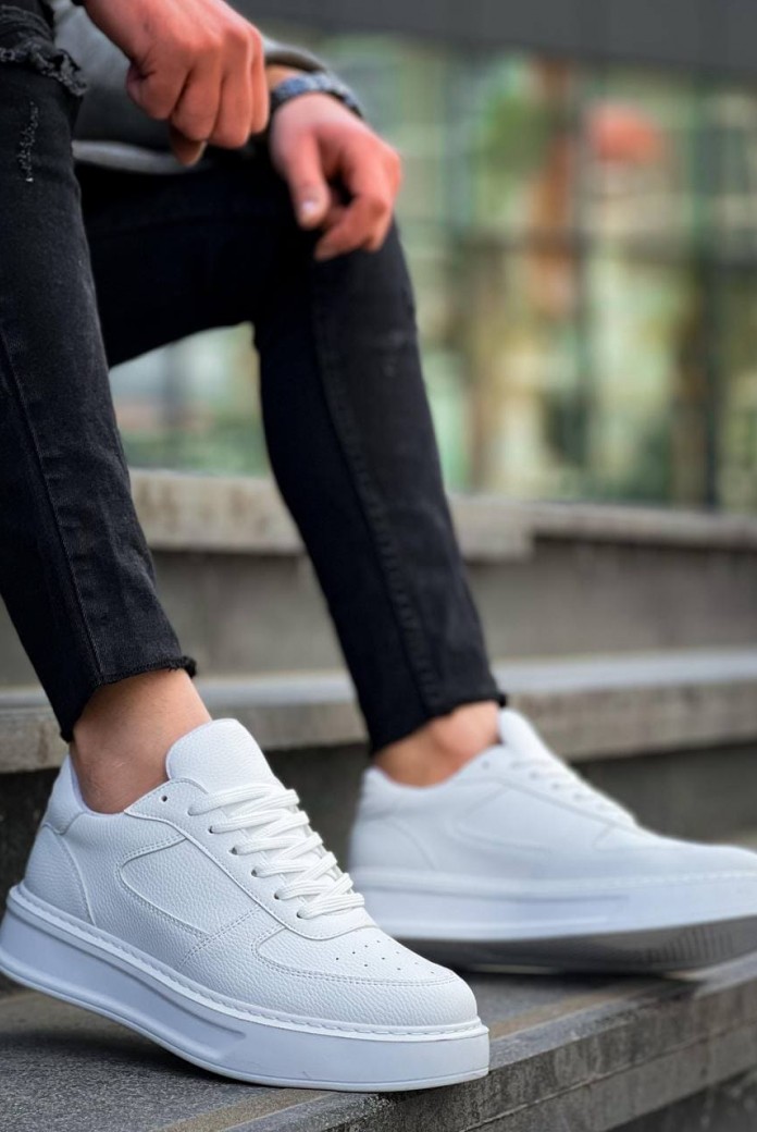 KB-X8 Erkek Günlük Bağcıklı Cilt Spor Sneaker Ayakkabı CBT - Beyaz KB-X8 Erkek Günlük Bağcıklı Cilt Spor Sneaker Ayakkabı CBT - Beyaz