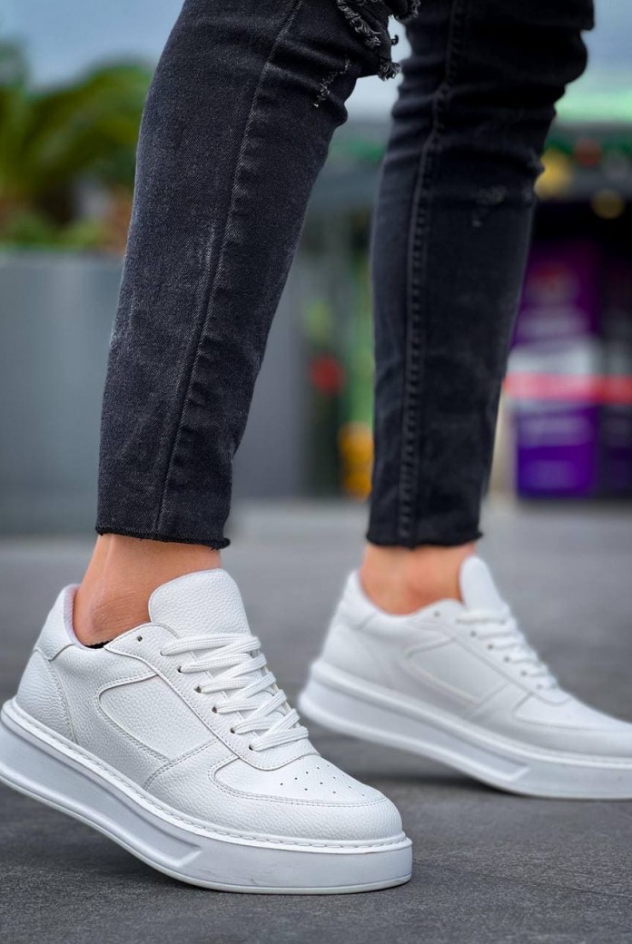 KB-X8 Erkek Günlük Bağcıklı Cilt Spor Sneaker Ayakkabı CBT - Beyaz KB-X8 Erkek Günlük Bağcıklı Cilt Spor Sneaker Ayakkabı CBT - Beyaz