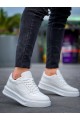 KB-X8 Erkek Günlük Bağcıklı Cilt Spor Sneaker Ayakkabı CBT - Beyaz
