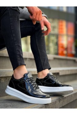KB-X8 Erkek Günlük Bağcıklı Rugan Spor Sneaker Ayakkabı RBT - Siyah KB-X8 Erkek Günlük Bağcıklı Rugan Spor Sneaker Ayakkabı RBT - Siyah