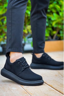 KB003 Erkek Günlük Bağcıklı Süet Klasik Ayakkabı SST - Siyah KB003 Erkek Günlük Bağcıklı Süet Klasik Ayakkabı SST - Siyah