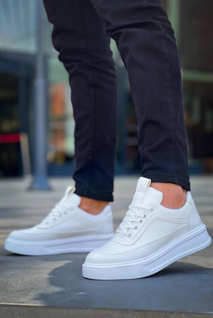 KB006 Erkek Günlük Bağcıklı Cilt Spor Sneaker Ayakkabı CBT - Beyaz KB006 Erkek Günlük Bağcıklı Cilt Spor Sneaker Ayakkabı CBT - Beyaz