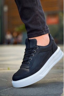 KB006 Erkek Günlük Bağcıklı Cilt Spor Sneaker Ayakkabı CBT - Siyah KB006 Erkek Günlük Bağcıklı Cilt Spor Sneaker Ayakkabı CBT - Siyah