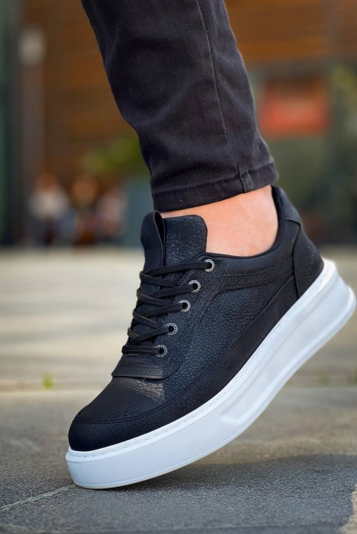 KB006 Erkek Günlük Bağcıklı Cilt Spor Sneaker Ayakkabı CBT - Siyah KB006 Erkek Günlük Bağcıklı Cilt Spor Sneaker Ayakkabı CBT - Siyah