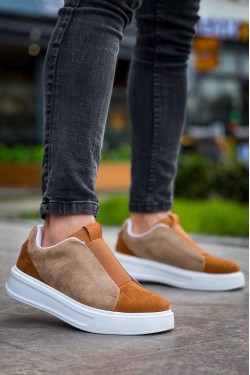 KB007 Erkek Günlük Bağcıksız Süet Spor Sneaker Ayakkabı SBT - Vizon/Taba KB007 Erkek Günlük Bağcıksız Süet Spor Sneaker Ayakkabı SBT - Vizon/Taba