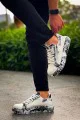 KB02 Erkek Günlük Bağcıklı Fermuarlı Boyalı Croco Cilt Spor Sneaker Ayakkabı CRT - Beyaz/Siyah KB02 Erkek Günlük Bağcıklı Fermuarlı Boyalı Croco Cilt Spor Sneaker Ayakkabı CRT - Beyaz/Siyah
