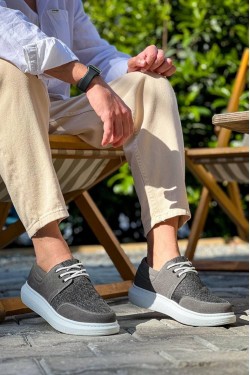 KB042 Erkek Günlük Bağcıklı Süet Keten Klasik Ayakkabı SKBT - Gri KB042 Erkek Günlük Bağcıklı Süet Keten Klasik Ayakkabı SKBT - Gri