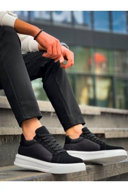 KB046 Erkek Günlük Bağcıklı Süet Paraşüt Kumaş Spor Sneaker Ayakkabı SPKBT - Siyah KB046 Erkek Günlük Bağcıklı Süet Paraşüt Kumaş Spor Sneaker Ayakkabı SPKBT - Siyah