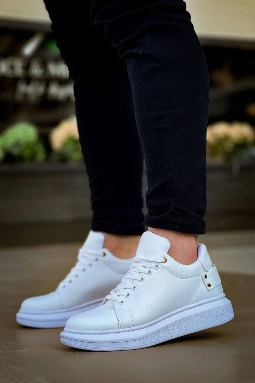 KB047 Erkek Günlük Bağcıklı Cilt Spor Sneaker Ayakkabı CBT - Beyaz KB047 Erkek Günlük Bağcıklı Cilt Spor Sneaker Ayakkabı CBT - Beyaz