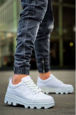 KB056 Erkek Günlük Bağcıklı Cilt Spor Sneaker Ayakkabı CBT - Beyaz KB056 Erkek Günlük Bağcıklı Cilt Spor Sneaker Ayakkabı CBT - Beyaz