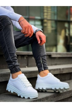 KB056 Erkek Günlük Bağcıklı Cilt Spor Sneaker Ayakkabı CBT - Beyaz KB056 Erkek Günlük Bağcıklı Cilt Spor Sneaker Ayakkabı CBT - Beyaz