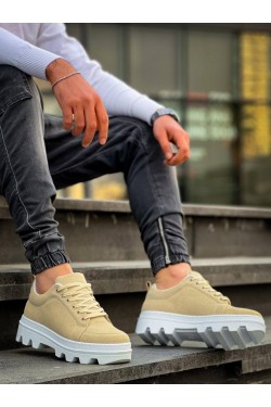 KB056 Erkek Günlük Bağcıklı Süet Spor Sneaker Ayakkabı SBT - Bej KB056 Erkek Günlük Bağcıklı Süet Spor Sneaker Ayakkabı SBT - Bej