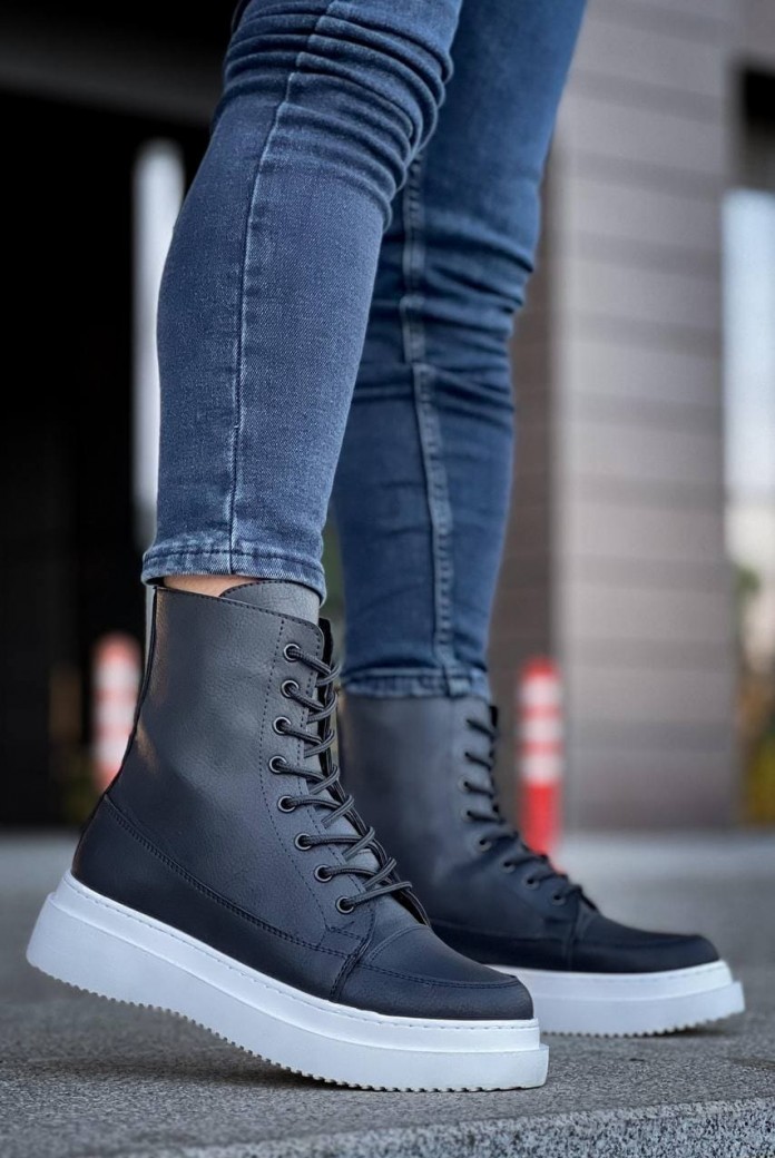 KB0991 Erkek Spor Günlük Bağcıklı Cilt Bot CBT - Siyah KB0991 Erkek Spor Günlük Bağcıklı Cilt Bot CBT - Siyah