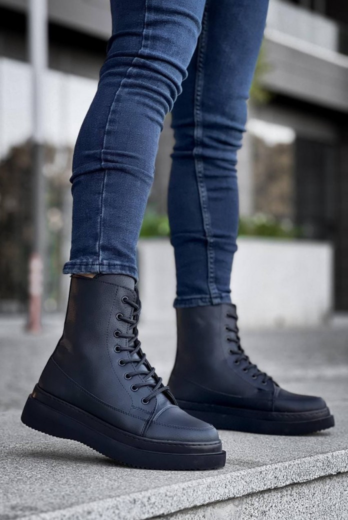 KB0991 Erkek Spor Günlük Bağcıklı Cilt Bot CST - Siyah KB0991 Erkek Spor Günlük Bağcıklı Cilt Bot CST - Siyah