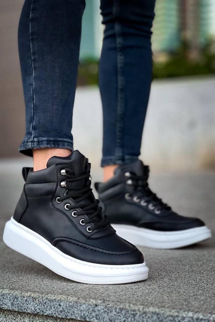 KB0994 Erkek Spor Günlük Bağcıklı Cilt Bot CBT - Siyah KB0994 Erkek Spor Günlük Bağcıklı Cilt Bot CBT - Siyah