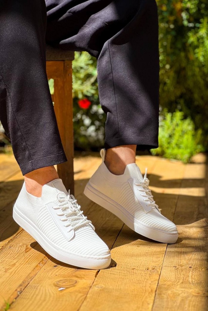 KB110 Erkek Günlük Bağcıklı Triko Spor Sneaker Ayakkabı TBT - Beyaz KB110 Erkek Günlük Bağcıklı Triko Spor Sneaker Ayakkabı TBT - Beyaz