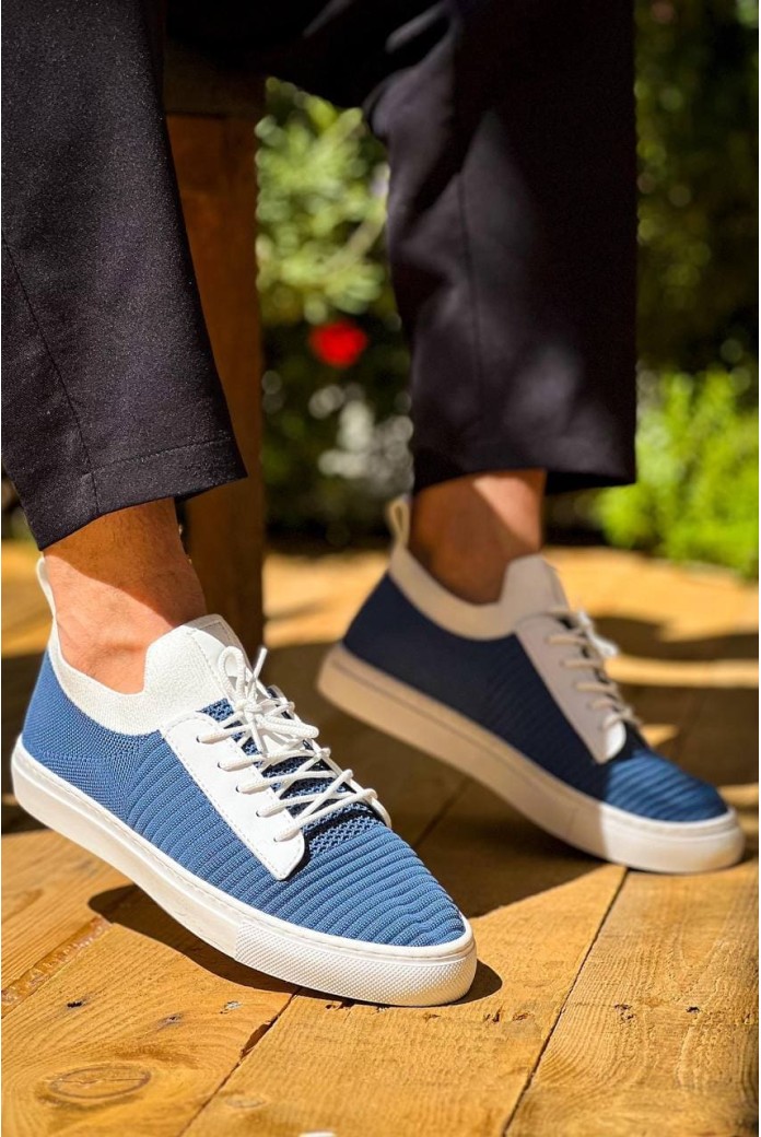 KB110 Erkek Günlük Bağcıklı Triko Spor Sneaker Ayakkabı TBT - Mavi KB110 Erkek Günlük Bağcıklı Triko Spor Sneaker Ayakkabı TBT - Mavi
