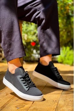 KB110 Erkek Günlük Bağcıklı Triko Spor Sneaker Ayakkabı TBT - Siyah KB110 Erkek Günlük Bağcıklı Triko Spor Sneaker Ayakkabı TBT - Siyah