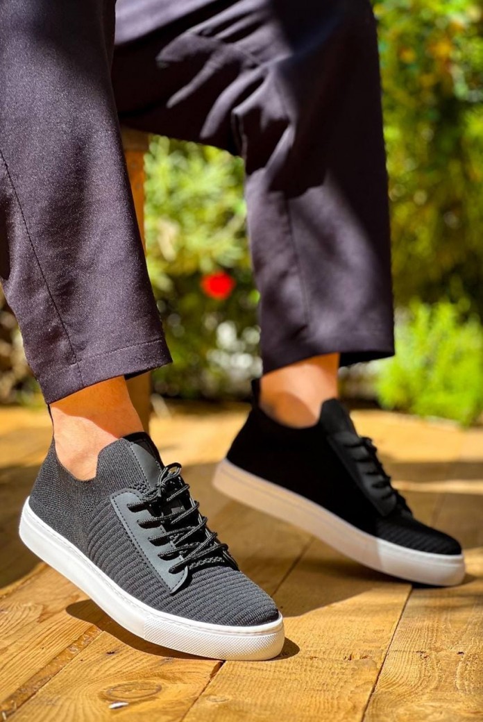 KB110 Erkek Günlük Bağcıklı Triko Spor Sneaker Ayakkabı TBT - Siyah KB110 Erkek Günlük Bağcıklı Triko Spor Sneaker Ayakkabı TBT - Siyah