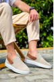 KB114 Erkek Günlük Bağcıksız Triko Spor Sneaker Ayakkabı TBT - Bej/Taba
