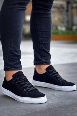 KB122 Erkek Günlük Bağcıklı Süet Spor Sneaker Ayakkabı SBT - Siyah KB122 Erkek Günlük Bağcıklı Süet Spor Sneaker Ayakkabı SBT - Siyah
