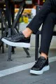 KB309 Erkek Günlük Bağcıklı Fermuarlı Croco Desenli Cilt Spor Sneaker Ayakkabı CBT - Siyah KB309 Erkek Günlük Bağcıklı Fermuarlı Croco Desenli Cilt Spor Sneaker Ayakkabı CBT - Siyah