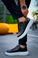 KB309 Erkek Günlük Bağcıklı Fermuarlı Croco Desenli Cilt Spor Sneaker Ayakkabı CBT - Siyah KB309 Erkek Günlük Bağcıklı Fermuarlı Croco Desenli Cilt Spor Sneaker Ayakkabı CBT - Siyah