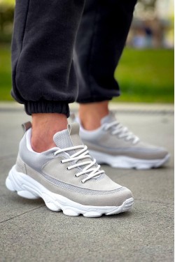 KB707 Erkek Günlük Bağcıklı Süet Triko Spor Sneaker Ayakkabı STBT - Gri KB707 Erkek Günlük Bağcıklı Süet Triko Spor Sneaker Ayakkabı STBT - Gri