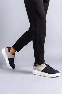 SLW151 Boost Erkek Günlük Bağcıklı Cilt Süet Spor Sneaker Ayakkabı CSBT - Siyah/Gri SLW151 Boost Erkek Günlük Bağcıklı Cilt Süet Spor Sneaker Ayakkabı CSBT - Siyah/Gri