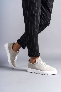 SLW152 Cool Erkek Günlük Bağcıklı Süet Klasik Ayakkabı SBT - Gri