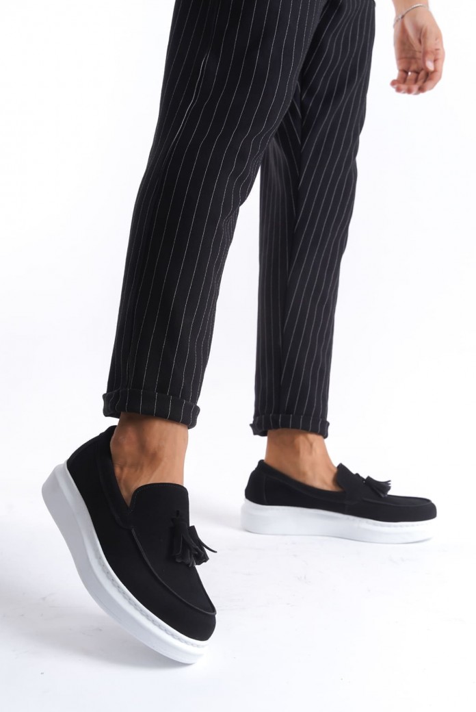 SLW154 Blaze Erkek Günlük Bağcıksız Corcik Süet Klasik Ayakkabı SBT - Siyah SLW154 Blaze Erkek Günlük Bağcıksız Corcik Süet Klasik Ayakkabı SBT - Siyah