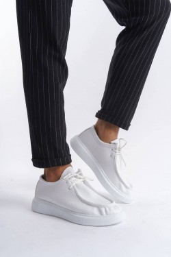 SLW170 Tornado Erkek Günlük Bağcıklı Cilt Klasik Ayakkabı CBT - Beyaz SLW170 Tornado Erkek Günlük Bağcıklı Cilt Klasik Ayakkabı CBT - Beyaz