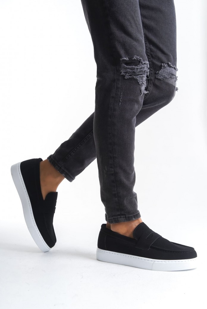 SLW180 Estilo X Erkek Günlük Bağcıksız Süet Klasik Ayakkabı SBT - Siyah SLW180 Estilo X Erkek Günlük Bağcıksız Süet Klasik Ayakkabı SBT - Siyah