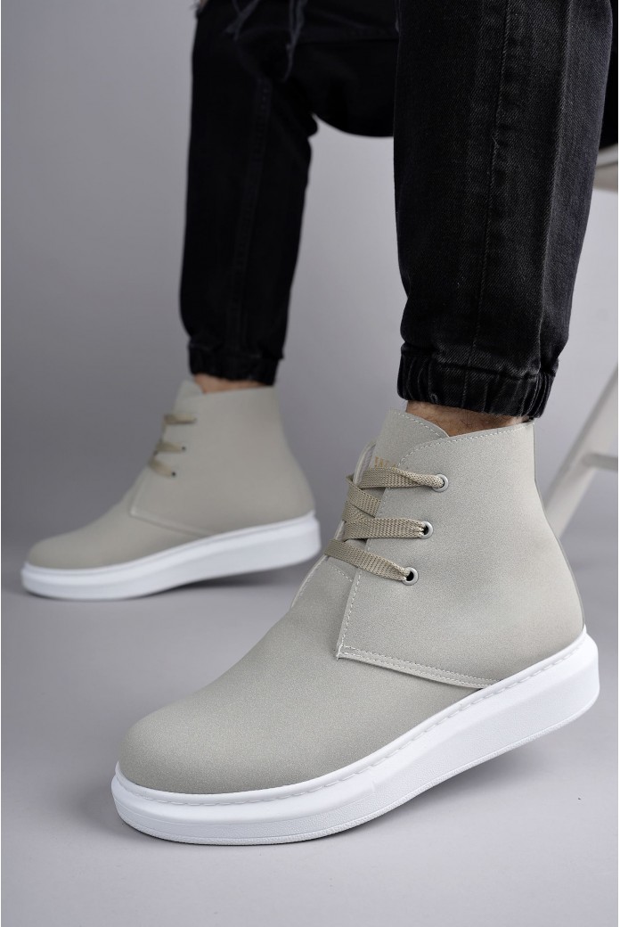 SLW207 Oslo Erkek Spor Günlük Bağcıklı Süet Bot SBT - Gri