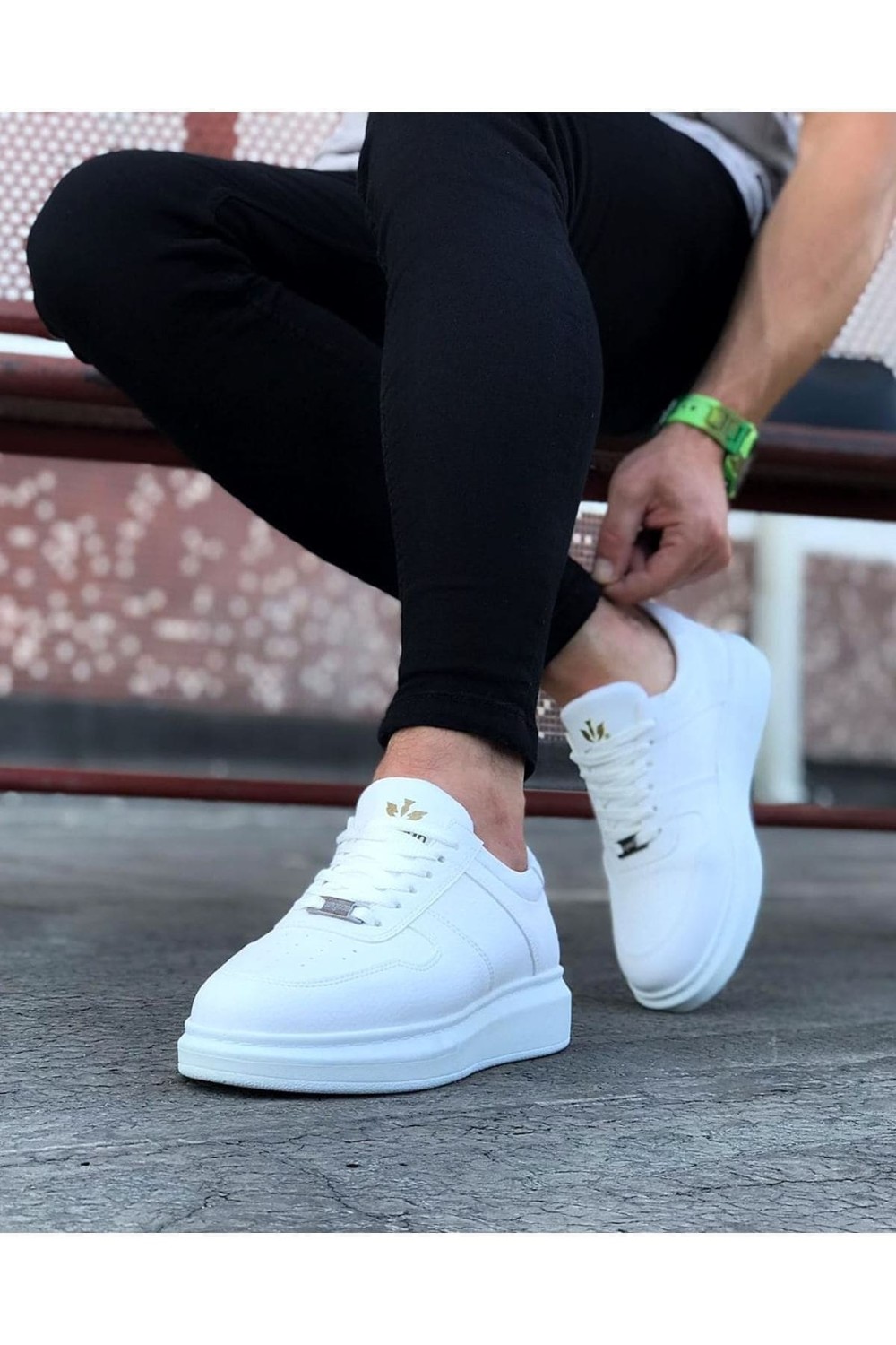 WG011 Erkek Günlük Bağcıklı Cilt Spor Sneaker Ayakkabı CBT - Beyaz WG011 Erkek Günlük Bağcıklı Cilt Spor Sneaker Ayakkabı CBT - Beyaz