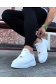 WG011 Erkek Günlük Bağcıklı Cilt Spor Sneaker Ayakkabı CBT - Beyaz WG011 Erkek Günlük Bağcıklı Cilt Spor Sneaker Ayakkabı CBT - Beyaz