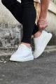 WG023 Erkek Günlük Bağcıksız Cilt Spor Sneaker Ayakkabı CBT - Beyaz WG023 Erkek Günlük Bağcıksız Cilt Spor Sneaker Ayakkabı CBT - Beyaz