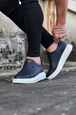 WG023 Erkek Günlük Bağcıksız Cilt Spor Sneaker Ayakkabı CBT - Lacivert WG023 Erkek Günlük Bağcıksız Cilt Spor Sneaker Ayakkabı CBT - Lacivert