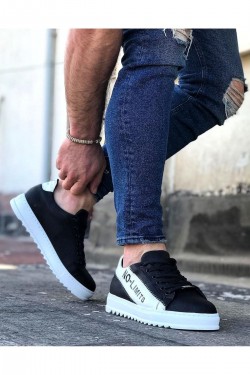 WG027 Erkek Günlük Bağcıklı No-Limits Cilt Spor Sneaker Ayakkabı CBT - Siyah/Beyaz WG027 Erkek Günlük Bağcıklı No-Limits Cilt Spor Sneaker Ayakkabı CBT - Siyah/Beyaz