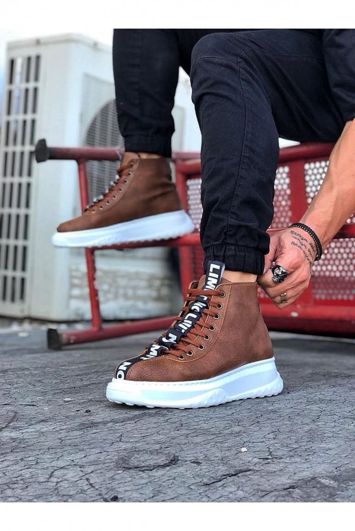 WG03 Erkek Spor Günlük Bağcıklı Cilt Bot CBT - Taba