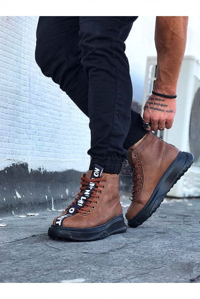 WG03 Erkek Spor Günlük Bağcıklı Cilt Bot CST - Taba